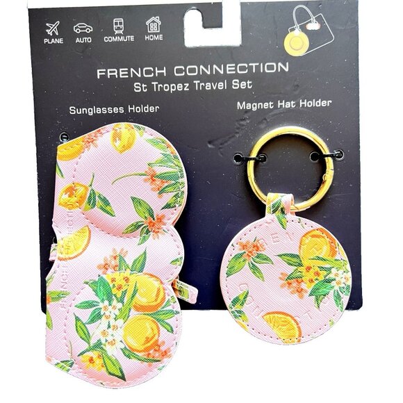 French Connection St Tropez Travel Set Sunglasses Holder & Magnetic Hat Holder - Picture 1 of 6